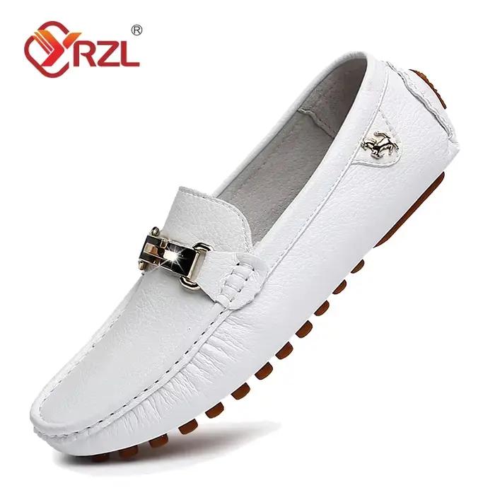 Mocassins en cuir PU faits à la main pour hommes