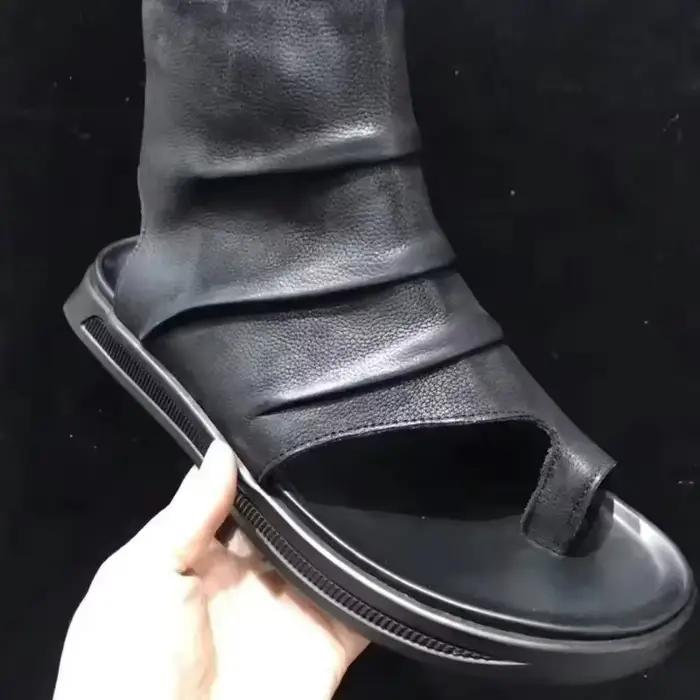 Hot New 2025 hommes sandales été plage mode loisirs japon Ninja créativité extérieur vache cuir homme sandale