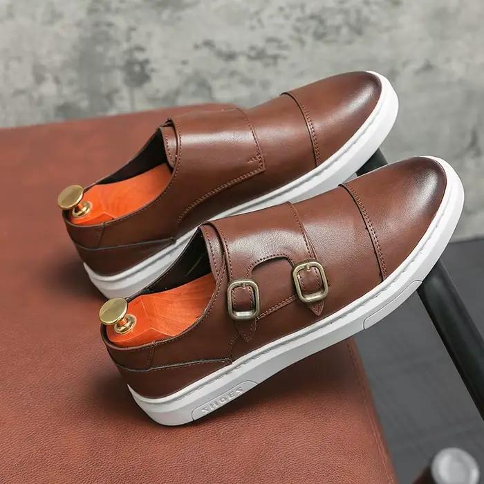 Chaussures décontractées pour hommes à double boucle