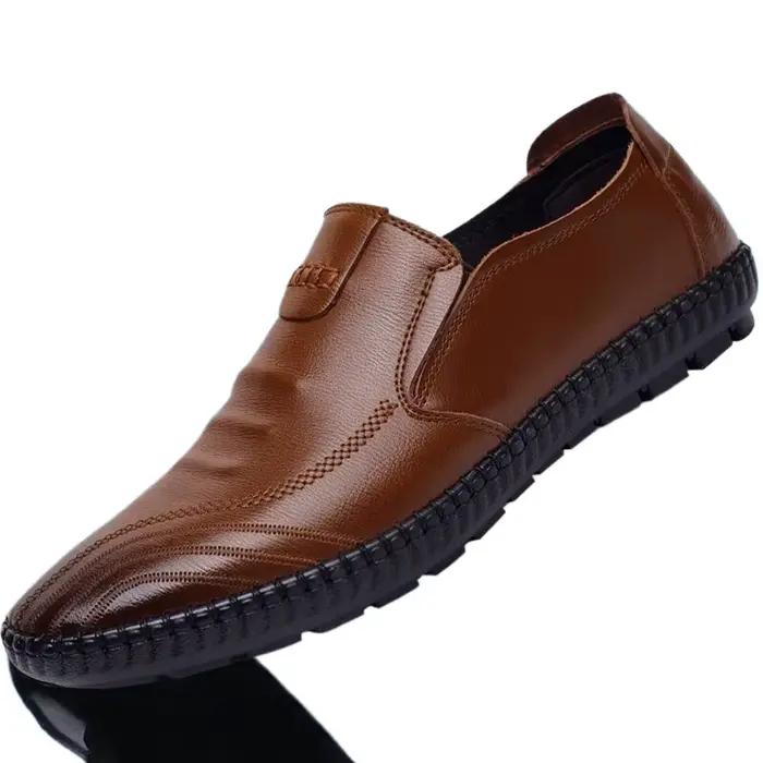 Chaussures décontractées pour hommes, chaussures polyvalentes en cuir souple, mocassins confortables à la mode, respirants, nouveaux Zapatos plats