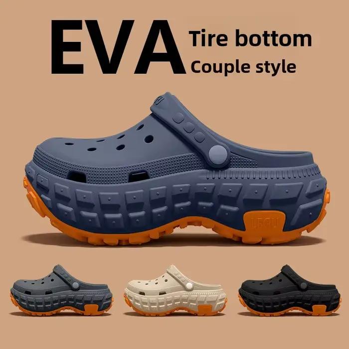 Chaussures perforées à semelles épaisses pour hommes