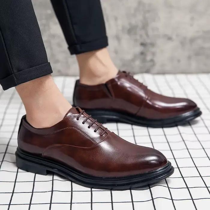 Classique Oxfords chaussures hommes rétro décontracté affaires