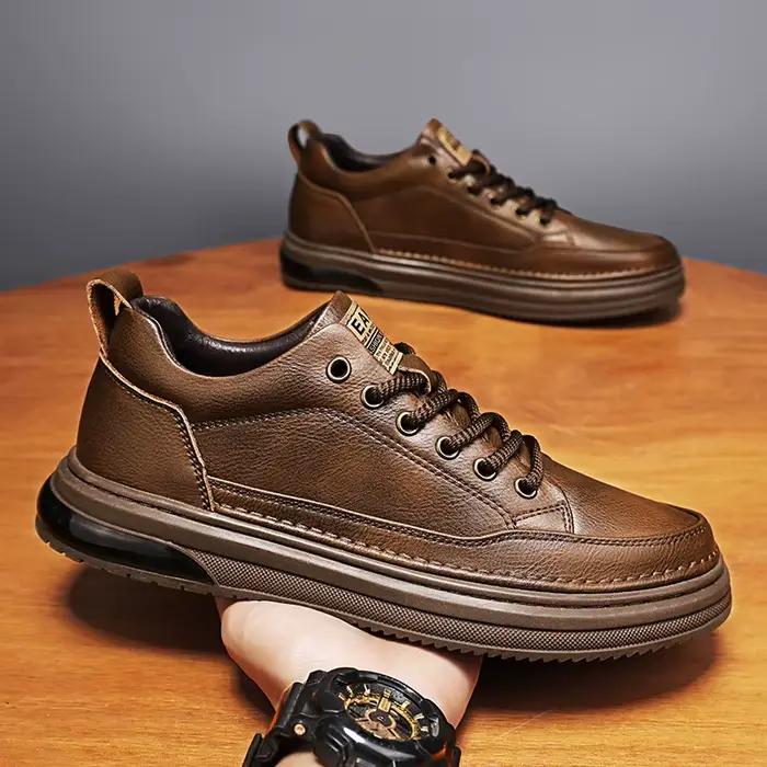 2025New chaussures de marche en cuir décontracté britannique