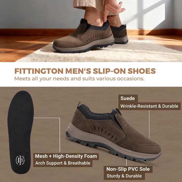 Chaussures à enfiler pour hommes, mocassins pour un usage professionnel et décontracté, légères et confortables avec semelles offrant un soutien de la voûte plantaire pour un confort tout au long de l