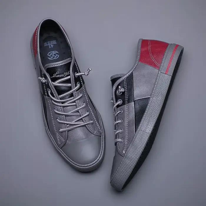 Hommes mocassins en cuir automne respirant hommes chaussures décontractées de luxe concepteur à lacets mâle chaussures de conduite baskets confortables 21806