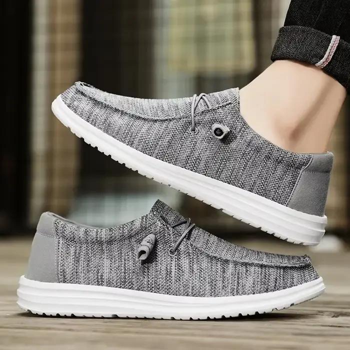 Dude toile chaussures hommes décontracté sans lacet