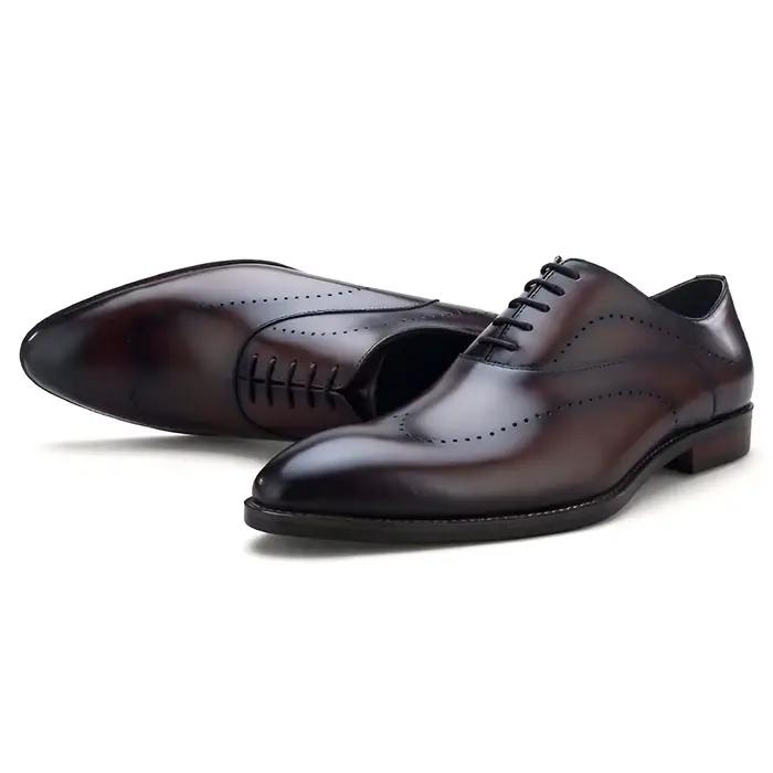 Chaussures Derby Formelles en Cuir Pleine Fleur pour Hommes – Idéales pour le Quotidien et les Affaires