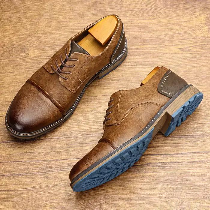 Chaussures Derby décontractées rétro pour hommes