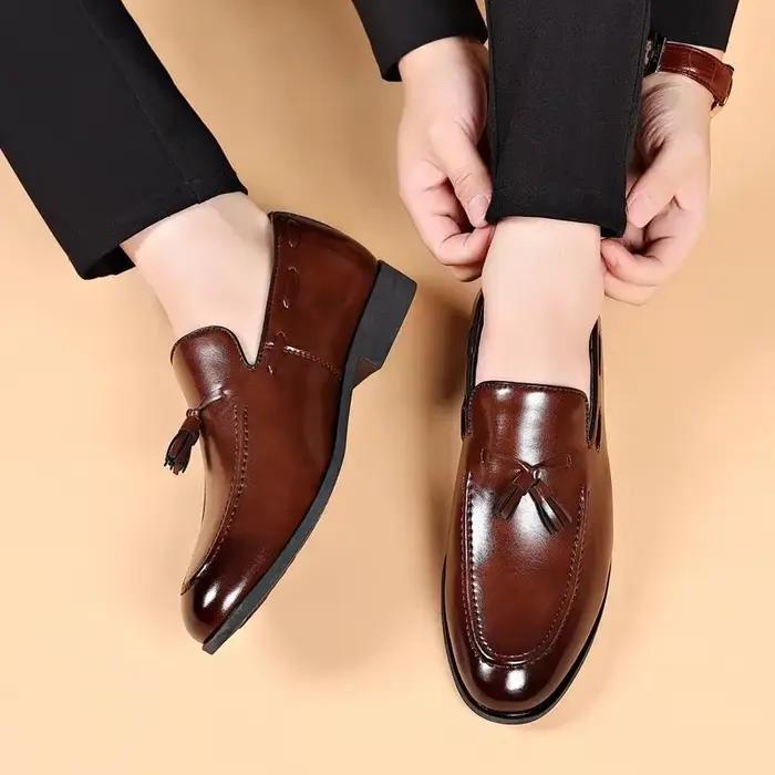 Chaussures en cuir pdmcms pour hommes style décontracté occasionnel mocassins respirants confortables pour hommes grandes tailles 48 ocassions spéciales