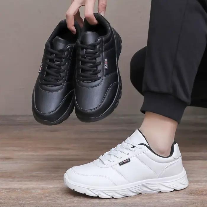 Nouveaux hommes baskets mode cuir