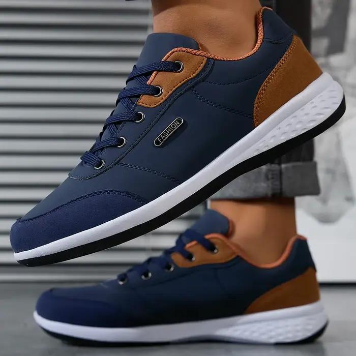 2025 hommes chaussures printemps automne imperméable marche baskets loisirs mâle en cuir