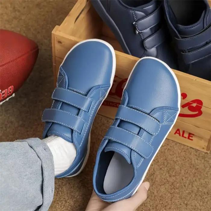 Chaussures confortables rondes en cuir pour hommes