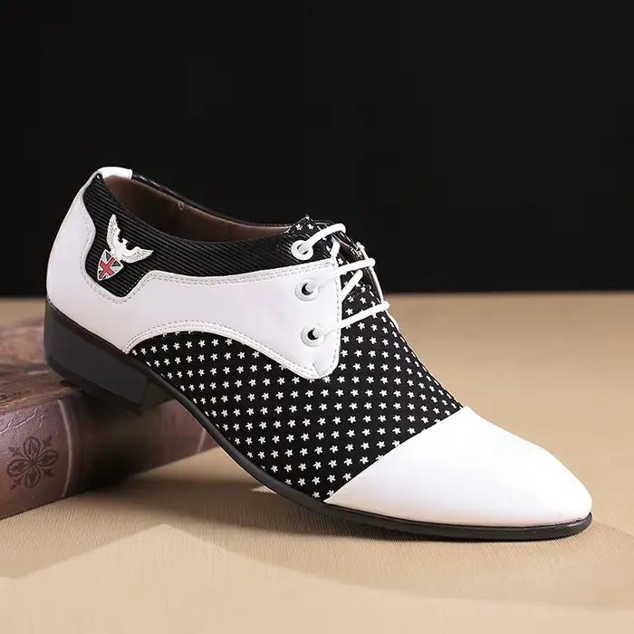 Chaussures en cuir pour hommes Oxford bout pointu à lacets pour mariage et événements formels confortables et élégants