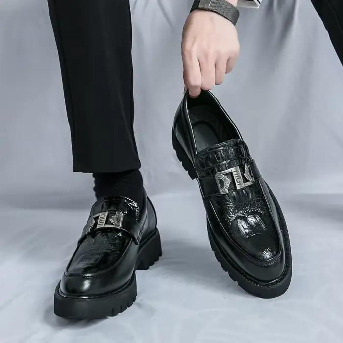 Hommes mocassins fête affaires à semelles épaisses