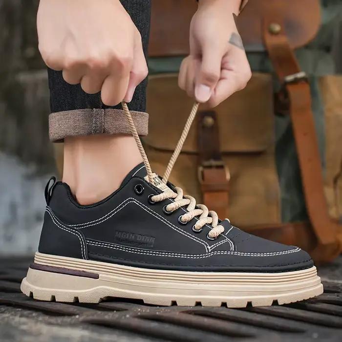Chaussures de sport beiges pour hommes