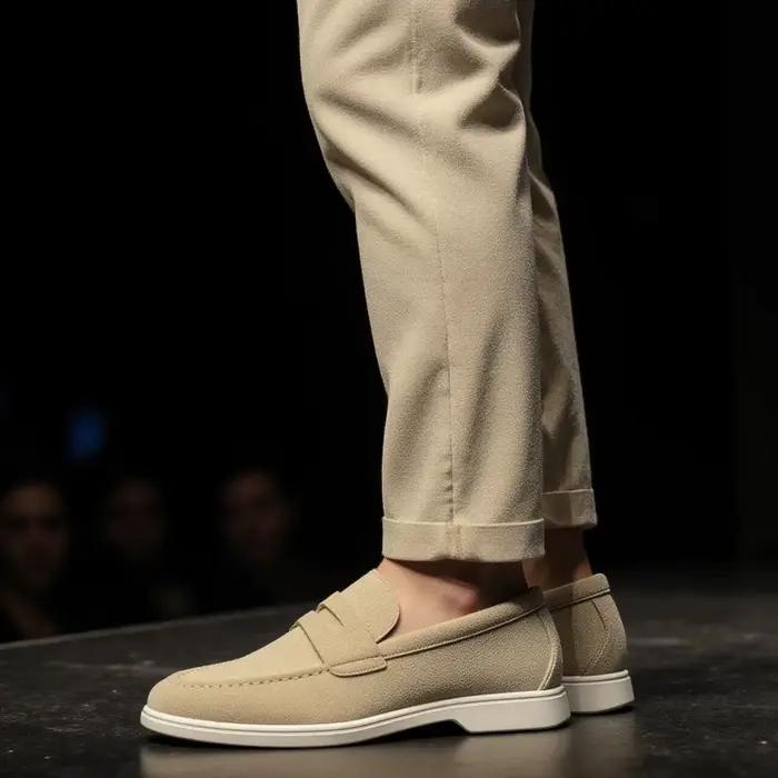 Mocassins hecrafted homme en cuir collé solides et confortables pour l'usage quotidien printemps automne ocassions spéciales