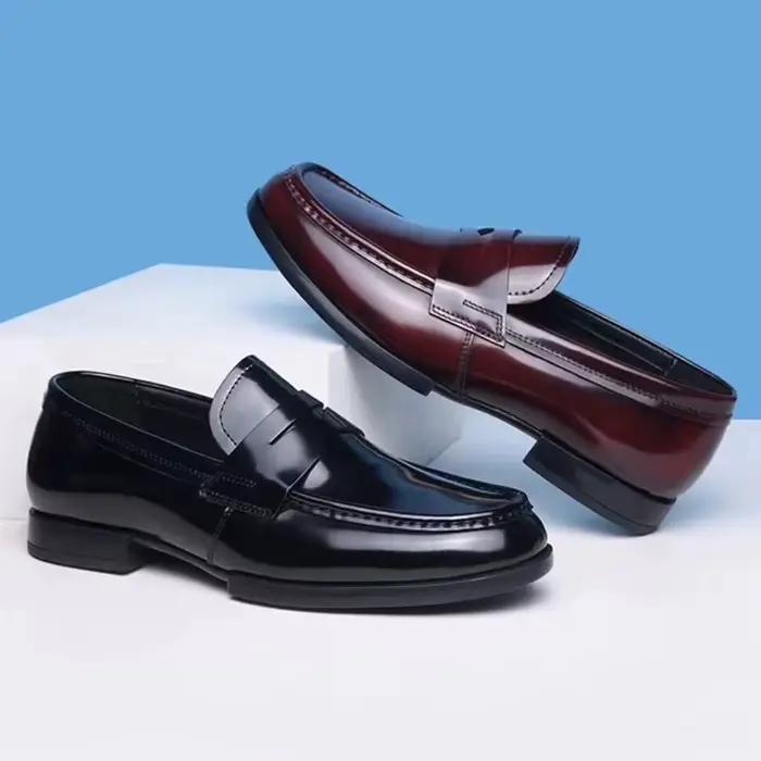 Chaussures de Style britannique pour hommes en cuir véritable