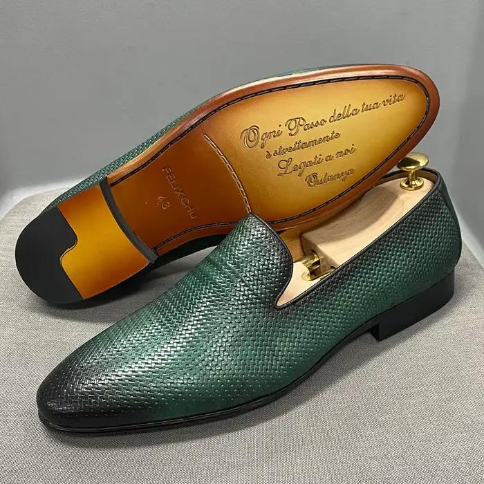 Mocassins en cuir véritable pour hommes