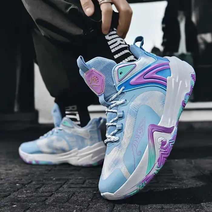 Chaussures de basketball 2026 pour hommes – Baskets de sport montantes respirantes avec amorti pour l'extérieur