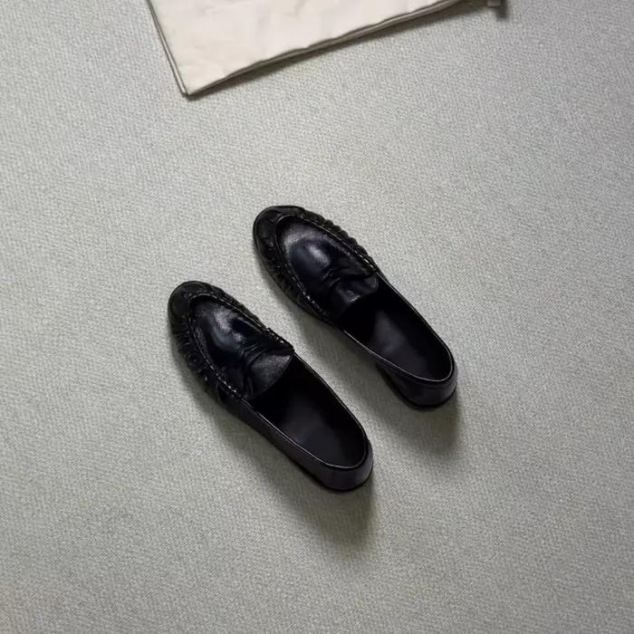 Mocassins Vintage noirs pour hommes