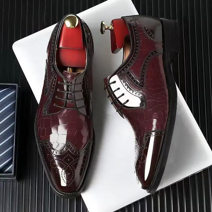 Chaussures habillées de luxe pour hommes chaussures en cuir d'affaires de haute qualité bout pointu tendance homme chaussure de mariage chaussures pour hommes durables 38-48 Zapatos