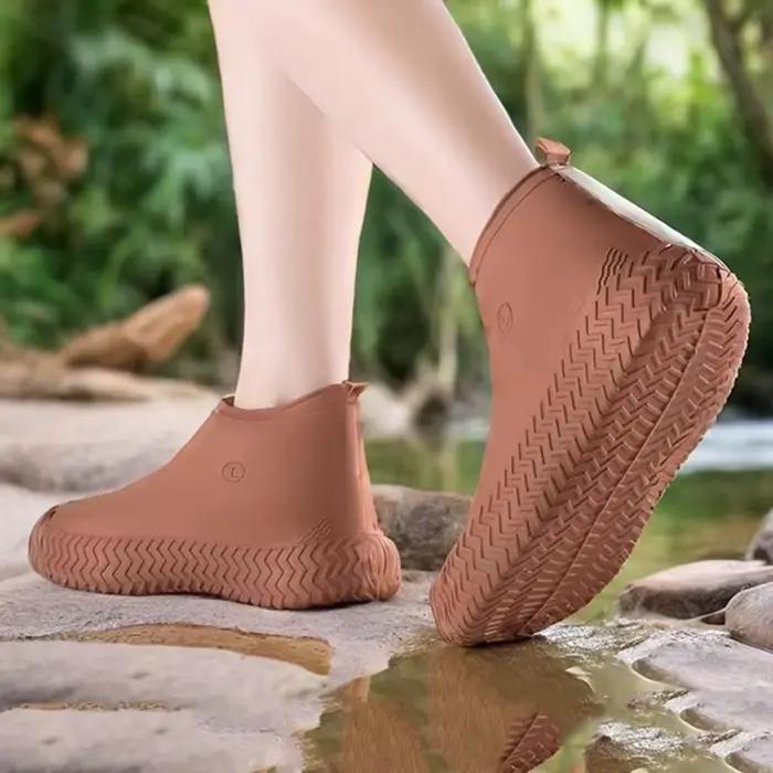Surchaussures imperméables réutilisables antidérapantes résistantes à l'eau, surchaussures épaisses résistantes à l'usure pour la pluie, utilisation en extérieur