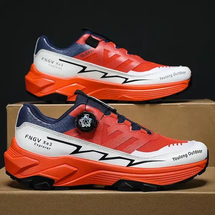 Baskets décontractées pour hommes, antidérapantes, amortissantes, polyvalentes, pour la randonnée hors route, chaussures de course confortables à semelle souple pour homme