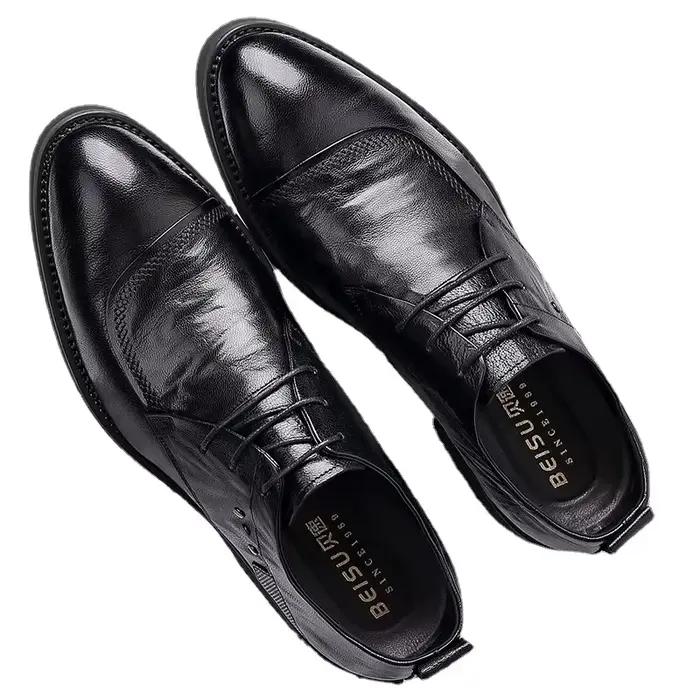 Chaussures habillées pour hommes en cuir véritable