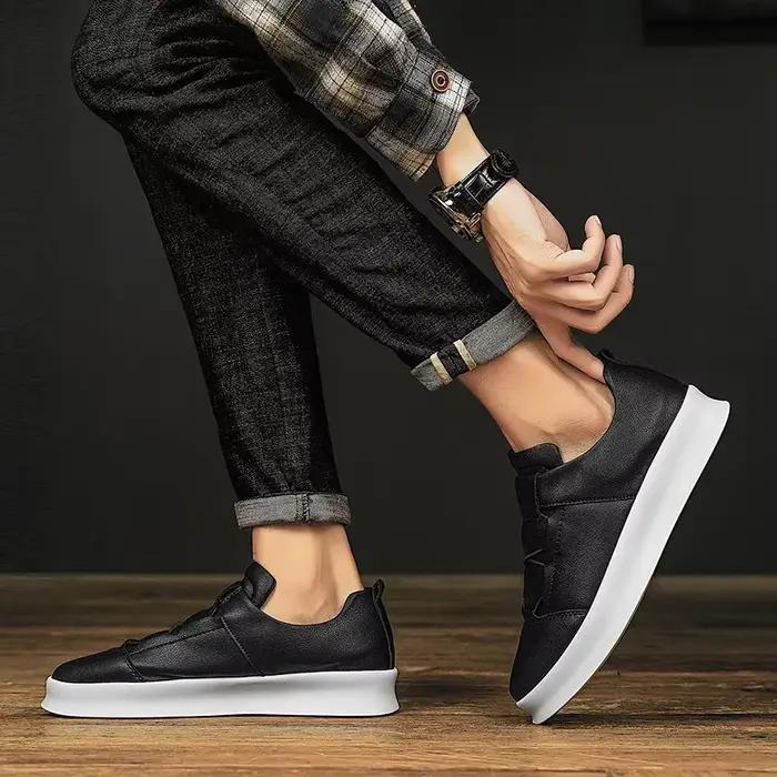 Chaussures en cuir à lacets pour hommes, mocassins d'extérieur, baskets italiennes respirantes, de conduite