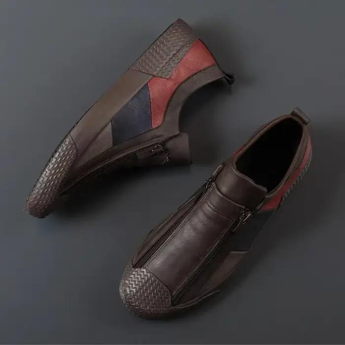 Baskets élégantes en cuir pour homme, confortables, durables et résistantes à l'usure pour les occasions printanières et automnales