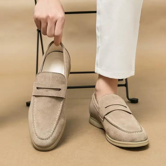 Mocassins rétro pour hommes en daim sans lacet confortables pour tous les jours et les occasions spéciales chaussures sociales hommes occasions quotidiennes et festives