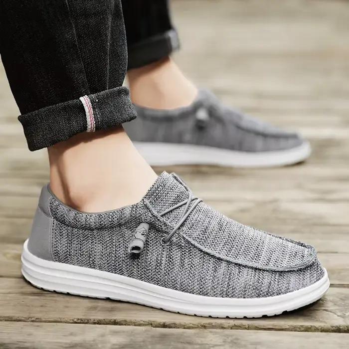 Mocassins en toile pour hommes