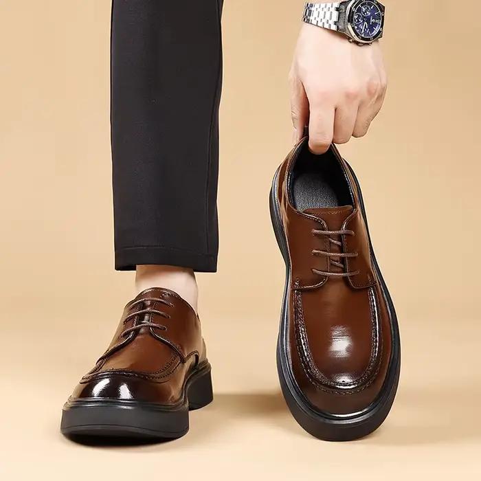 Chaussures à plateforme à grande tête pour hommes