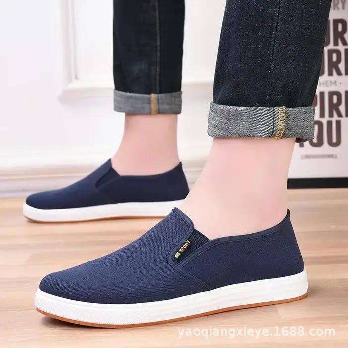 Chaussures de dehors en Toile Décontractées pour Homme, Baskets Confortables, Noires, Nouvelle Collection, Baskets pour Hommes, Style Décontracté, Mode Printemps-Automne