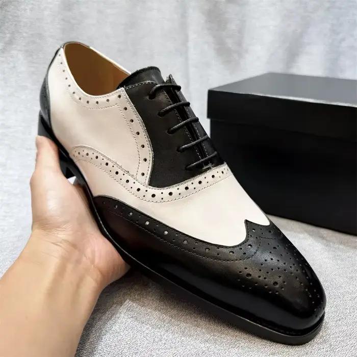 Mocassins en cuir véritable à double sangle de moine pour hommes