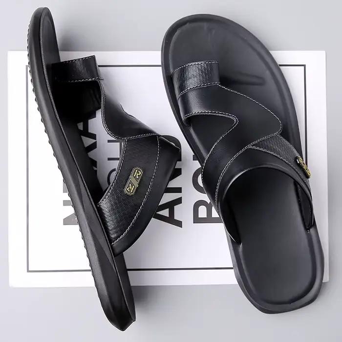 Sandales pour hommes, nouvelle collection été, antidérapantes, respirantes, légères, à semelle souple, chaussures de plage confortables, tongs à clipser, pantoufles à enfiler