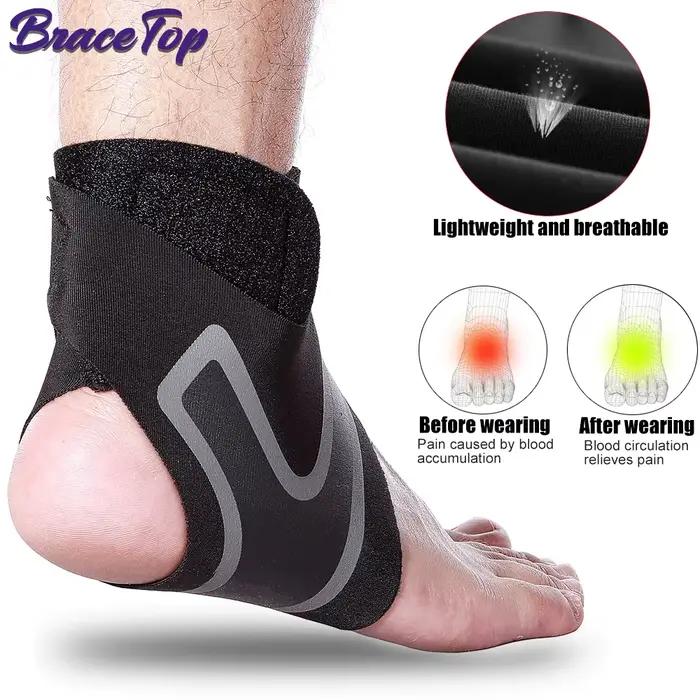 Support de compression pour le sport, 1 pièce, stabilisateur de rinçage, orthèse tendon oto instituts sangle pied entorse blessure ronde basket-ball football