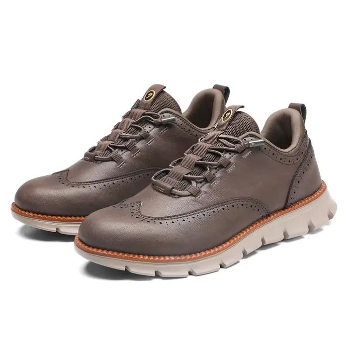 Grande taille 48 49 50 richelieu avec pointe d'aile Style britannique hommes Oxford chaussures en cuir de qualité