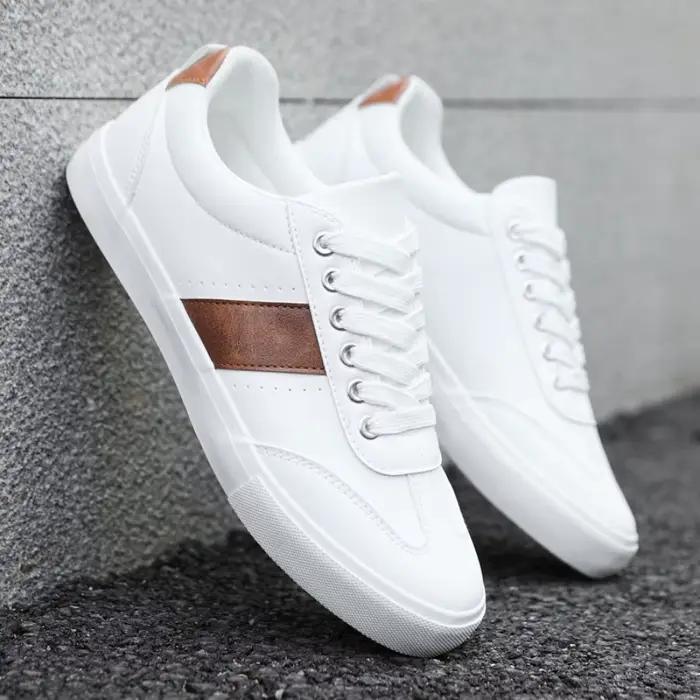 Chaussures de sport décontractées à la mode pour hommes - Design à lacets à bout rond, offrant une expérience confortable adaptée à toutes les saisons