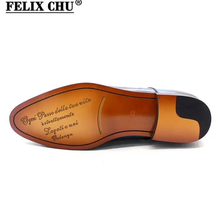 Mocassins Felix Chu en cuir véritable de vache, peint à la main, pour hommes, élégants et résistants à l'eau, idéaux pour des robes, mariages, soirées, événements de rue ou le bureau