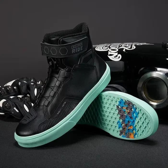 Chaussures de moto tendance pour hommes et femmes, bottes de cyclisme, équipement de moto, bottes de moto résistantes à l'usure, chaussures de course en plein air