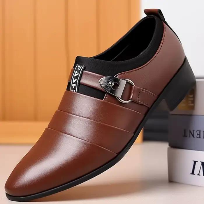 Chaussures classiques en cuir pour hommes, Oxfords à bout pointu, chaussures formelles pour fête de mariage, bureau, affaires, mocassins pour hommes