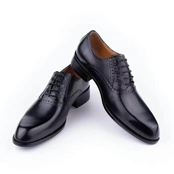 Chaussure sociale mâle Oxfords Occasion formelle chaussures habillées pour hommes bureau rouge et noir classique rétro Zapatos Hombre Sapatos Social