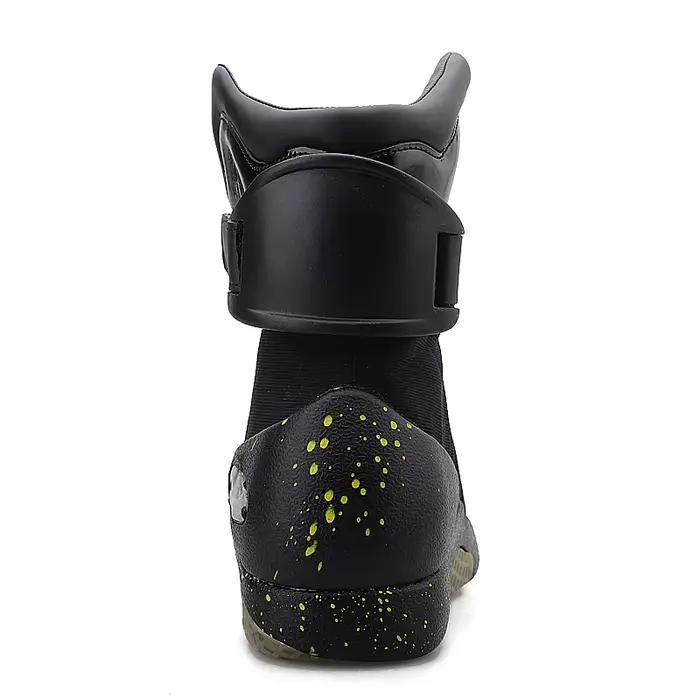 Bottes de science-fiction avec éclairage LED et télécommande pour hommes et femmes, chaussures à lacets avec croquettes et boucles pour occasions spéciales