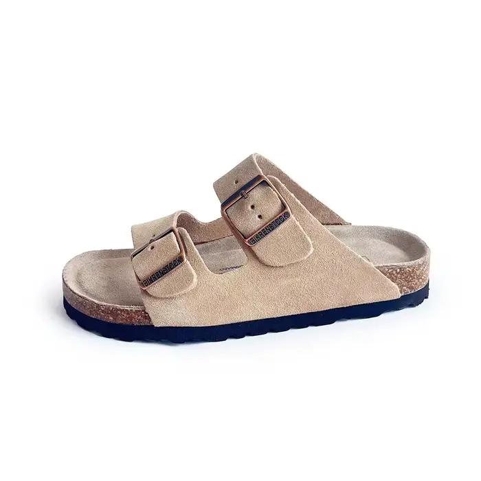 Sandales Birkent à demi-semelle en cuir véritable
