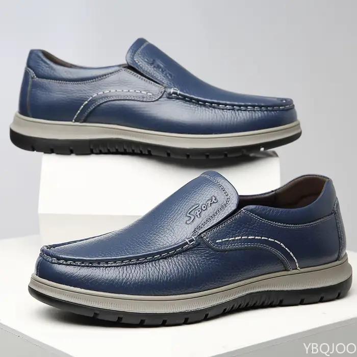 Mocassins en cuir véritable de haute qualité pour hommes