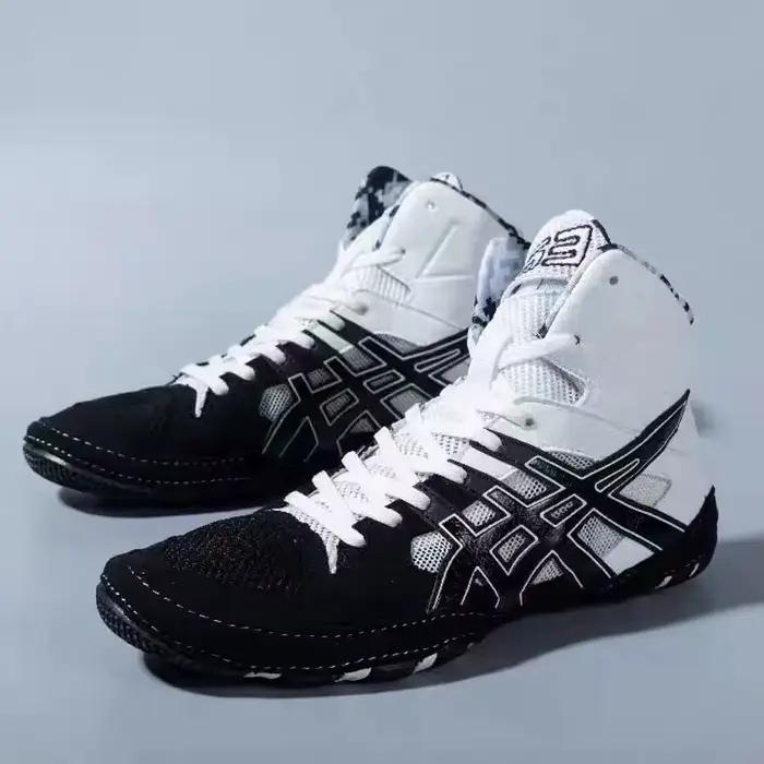 Chaussures Sambo mi-coupées pour homme et femme respirables antidérapantes baskets de boxe de luxe pour sports fitness haltères occasions spéciales