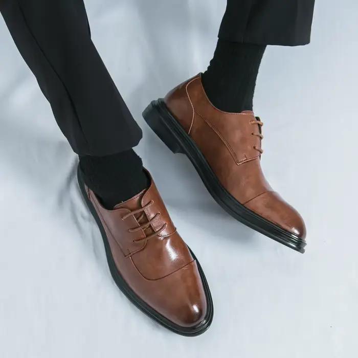 Chaussures habillées de banquet pour hommes de marque classique pointues