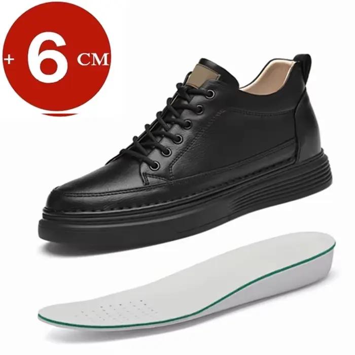 Chaussures rehaussantes en cuir véritable pour hommes