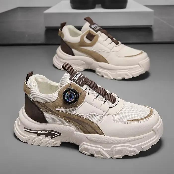 Nouvelles chaussures de sport printemps 2026 pour hommes chaussures de course respirantes basses style coréen pour papa chaussures décontractées polyvalentes ocassions spéciales